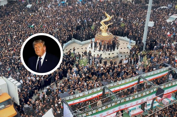 Donald Trump i pogrzeb w Minab.