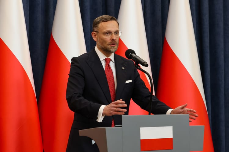 Szef Kancelarii Prezydenta RP Zbigniew Bogucki na konferencji prasowej