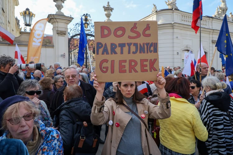 Manifestacja pod hasłem „Chcemy być SAFE!”.