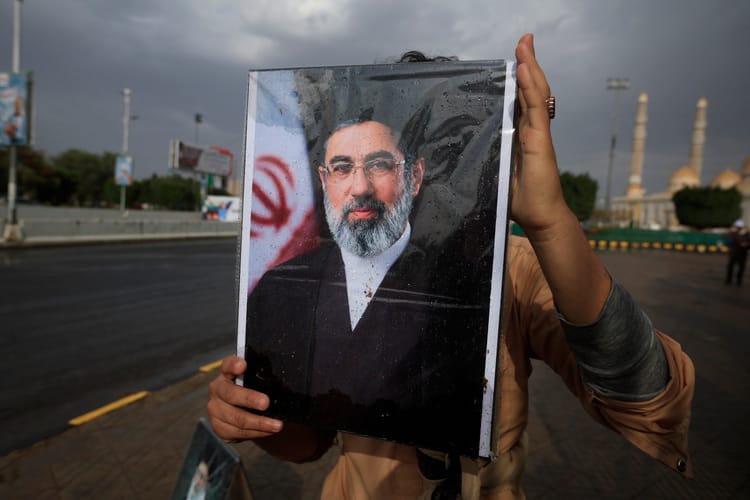 Portraits of Iranian leaders in Sana'a amid US-Israel-Iran conflict