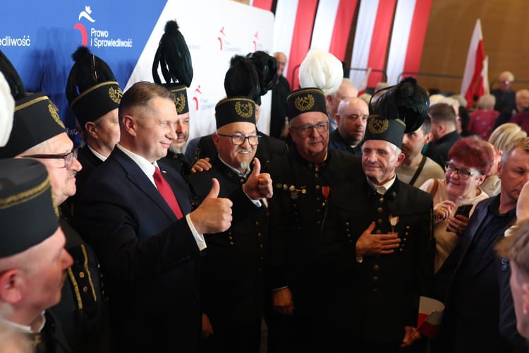 Katowice, 18.03.2026. Wiceprezes Prawa i Sprawiedliwości Przemysław Czarnek na spotkaniu z mieszkańcami miasta.