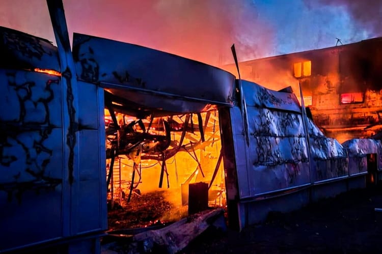 Pożar czeskiej hali w Pardubicach