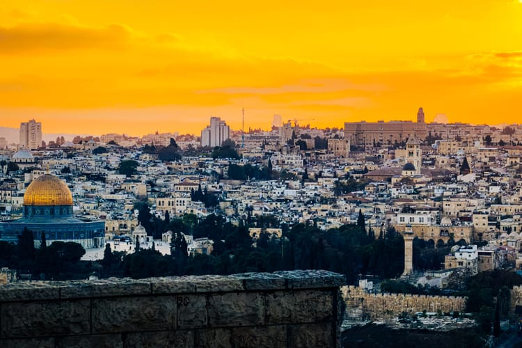 Sunset,Over,The,Old,City,Of,Jerusalem,From,The,Mount
