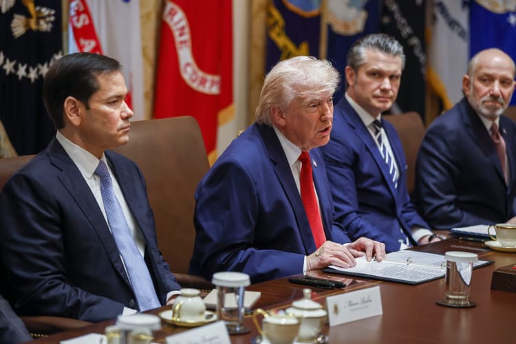 President Trump hosts cabinet meeting at the White House