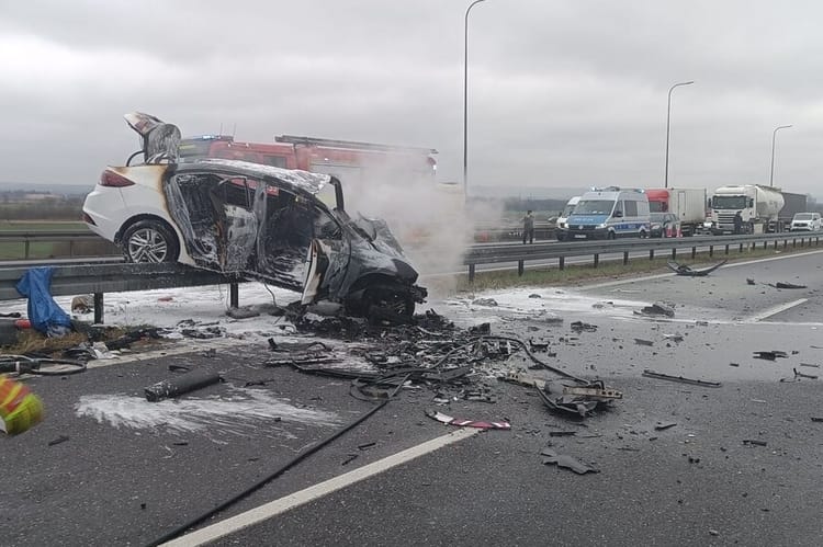 Wypadek w Trzebnownisku.