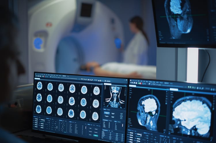 Medical,Hospital,Research,Lab:,Male,Medical,Scientist,Using,Computer,With