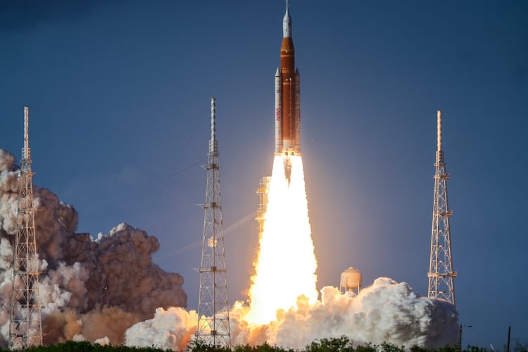 Artemis II mission launch at Kennedy Space Center