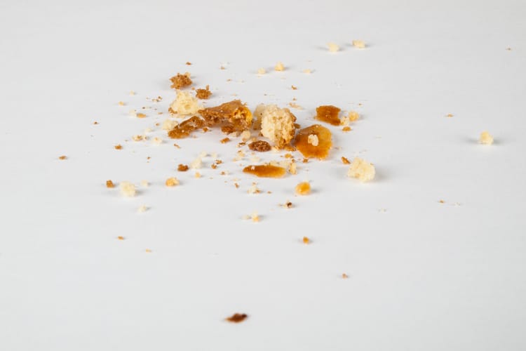 Scattered,Crumbs,Isolated,On,White,Background