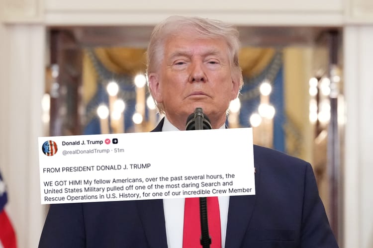 Siły zbrojne USA uratowały żołnierza w Iranie, poinformował prezydent Donald Trump.