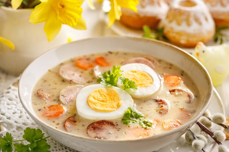 The,Sour,Soup,(?urek),Polish,Easter,Soup,With,The,Addition