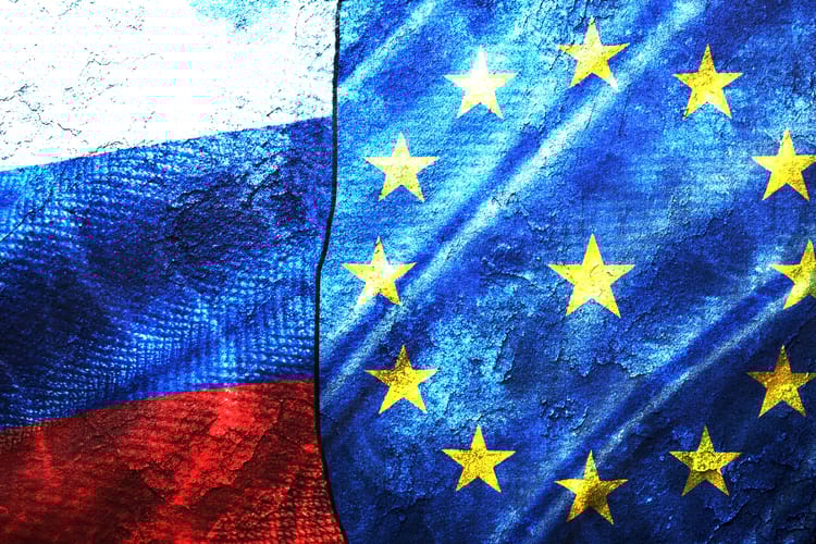 Russia,Vs,Eu,Europa,Flag,Politic,Government,Russian,Eu,Crisis