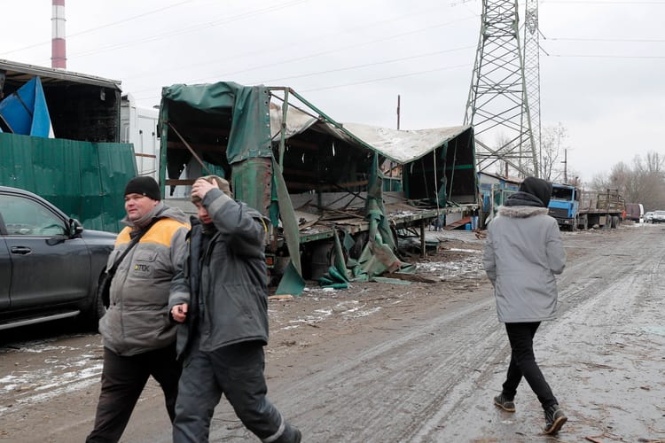 Workers restore energy infrastructure following Russian missile strikes in Ukraine