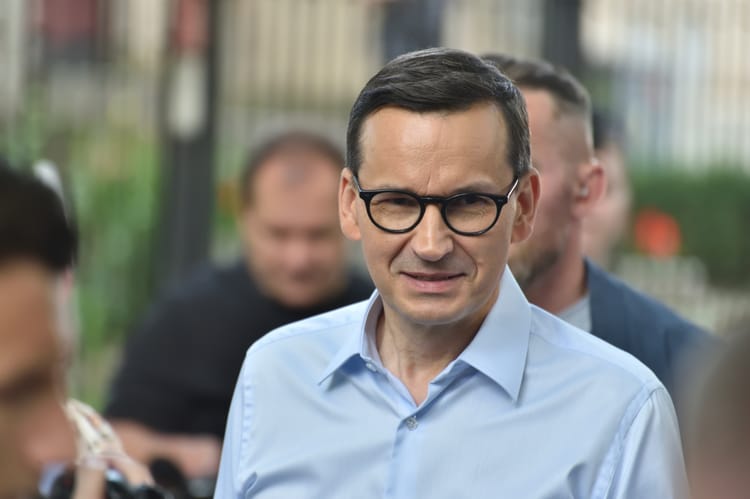 Sianow,poland,-,July,14.2023,:,Mateusz,Morawiecki,Meeting,At,The