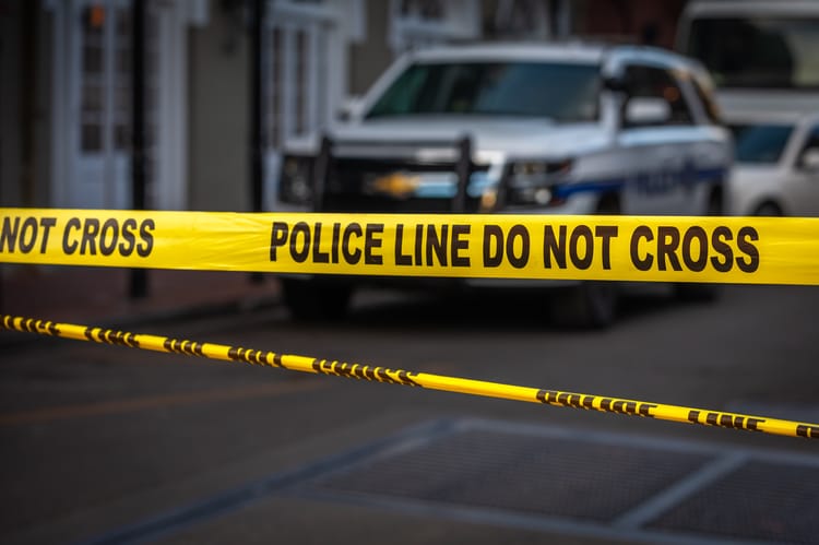 New,Orleans,,La,,Usa,-,28,December,2022:,Yellow,Tape