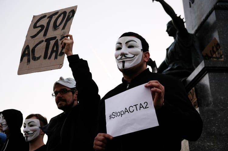 Protest #StopACTA2 w Krakowie
