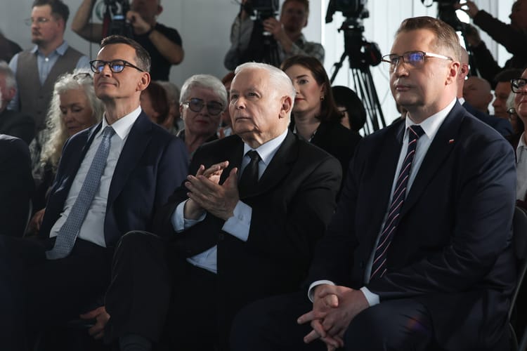 Mateusz Morawiecki, Jarosław Kaczyński, Przemysław Czarnek.