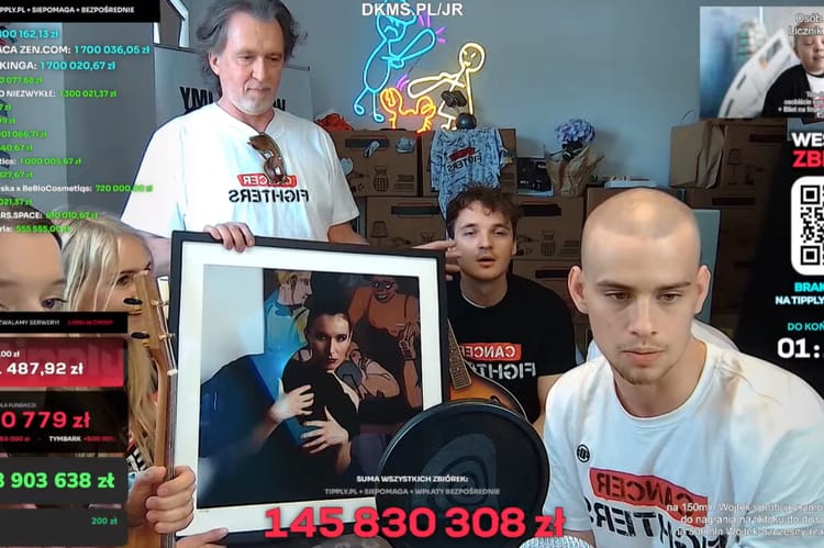 Kosmiczny wyczyn Łatwoganga. Miliony złotych dla dzieci walczących z nowotworami.