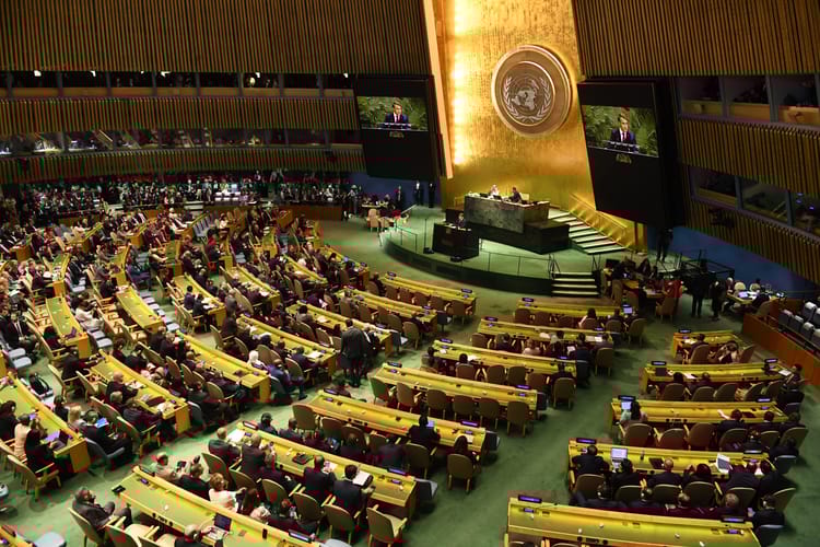 New,York,,Usa,-,September,22,,2025:,Emmanuel,Macron,Speaks