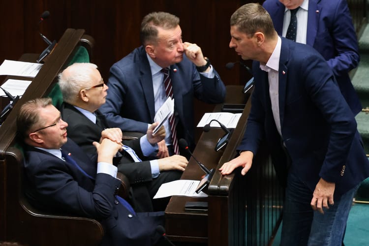 Jarosław Kaczyński, Mariusz Błaszczak, Przemysław Czarnek, Dariusz Piontkowski.