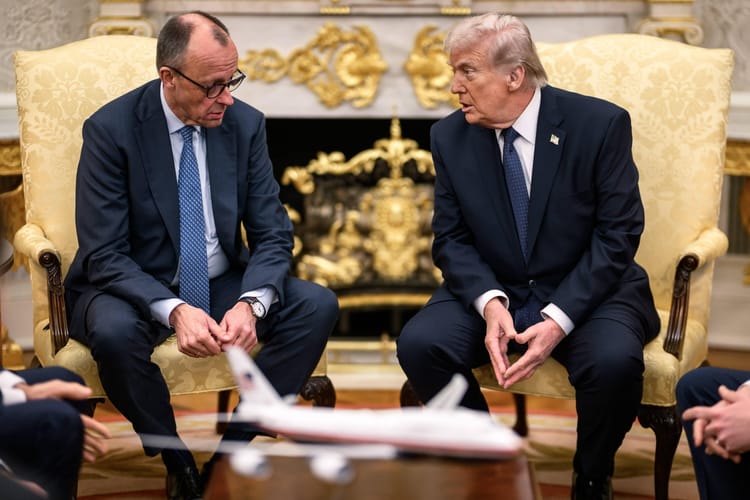 President Donald Trump hosts German Chancellor Friedrich Merz in the Oval Office in Washington D.C., 03 March 2026