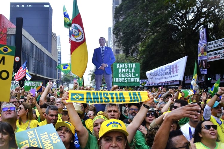 Demonstracja w obronie Jaira Bolsonaro.