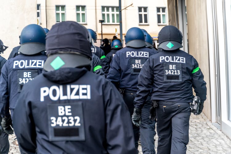 Corona,Demonstrators,In,Berlin,On,Rosa-luxemburg-platz,On,March,28,,21.