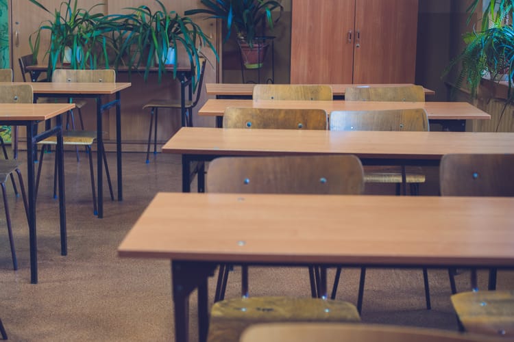 Old,Empty,Class,Lesson,At,School,In,Poland