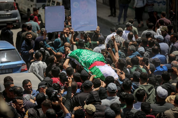Funeral for top military commander of Hamas' armed wing in Gaza