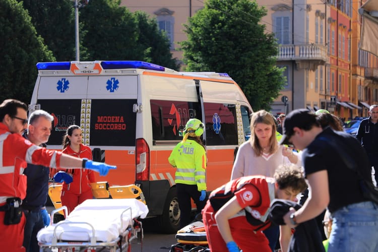 Several injured after car rams into pedestrians in Modena, northern Italy