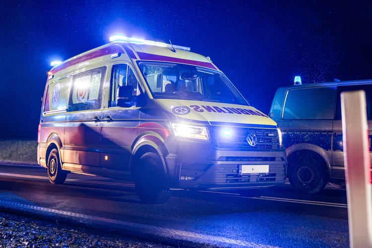 24.10.2025,Poland.,Road,Accident.,Emergency,Services,In,Action.,Police,Car