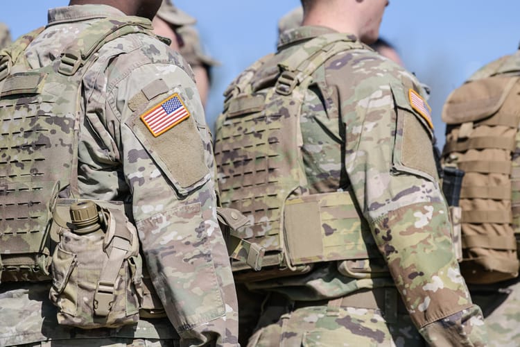 Detail,View,Of,The,Us,Army,Uniform,Worn,By,Soldiers